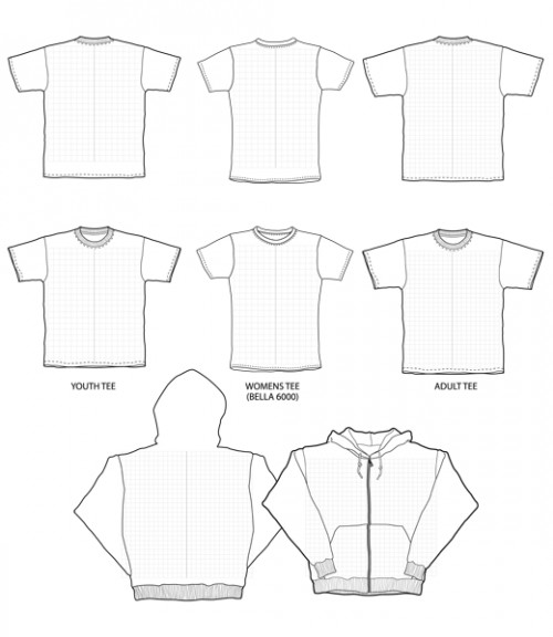 blank vector t-shirts