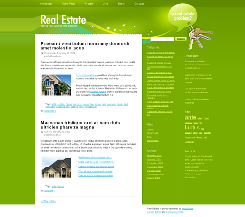green real estate WordPress theme