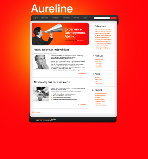 red aureline WordPress theme
