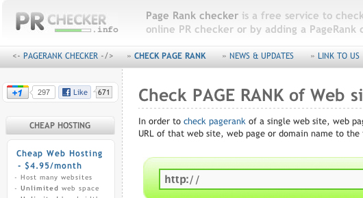 Page rank Tool