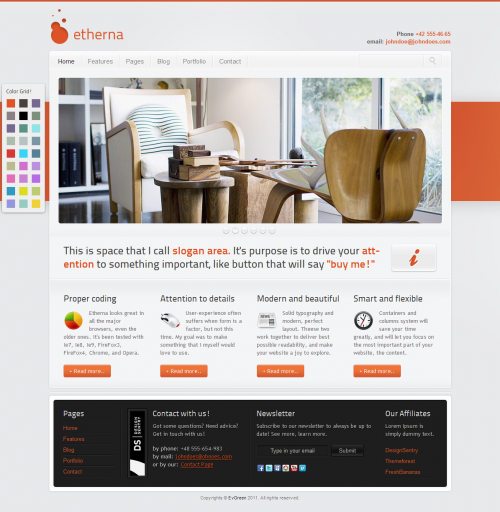 Etherna - powerful and flexible WordPress theme