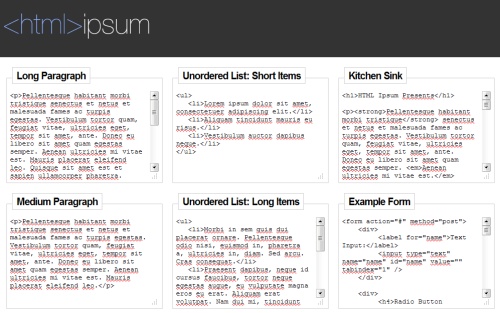 HTML-Ipsum