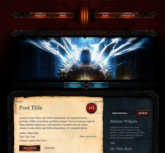 Diablo3 WordPress Theme