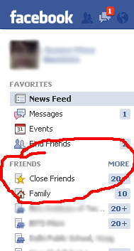 Custom Lists in Facebook