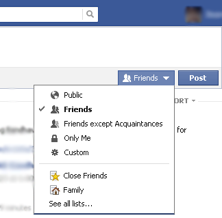 Post Sharing Options