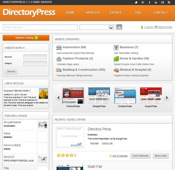Directorypress wordpress theme
