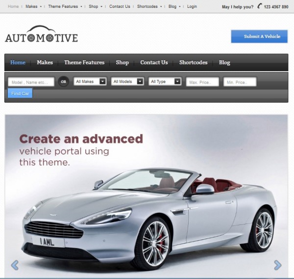 automotive wordpress theme