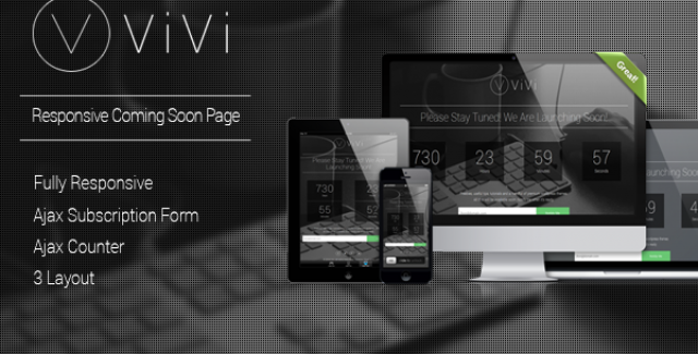 ViVi - Responsive Coming Soon Page