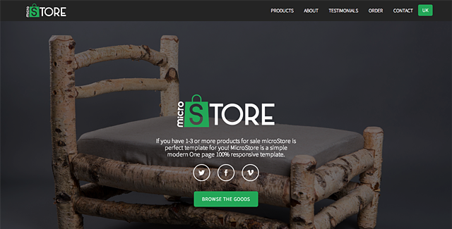 microStore - OnePage ecommerce Theme