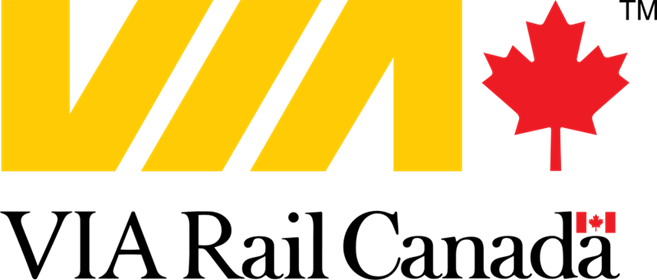 The Canadian railway corporation VIA’s logo