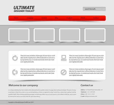 web layout design ideas clean text based