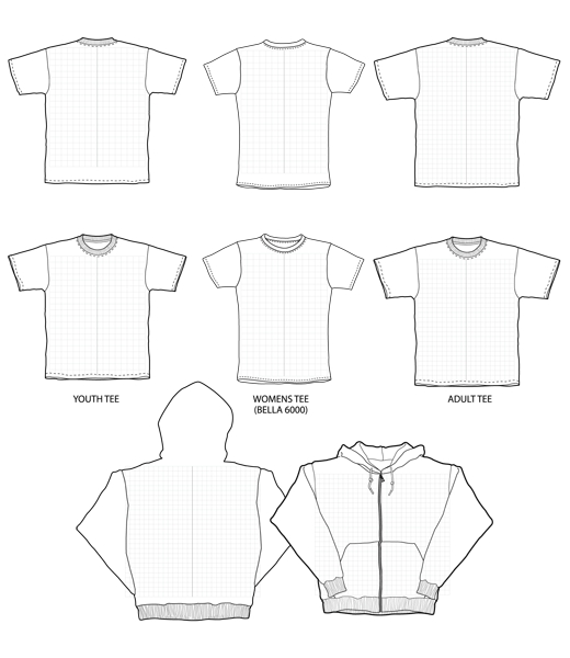 Download Free blank t-shirt templates